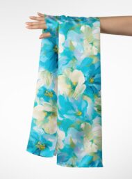 Bloom flower style with blue,white colors - Image 3