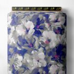 Petal flower style with white,blue colors