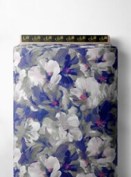 Petal flower style with white,blue colors