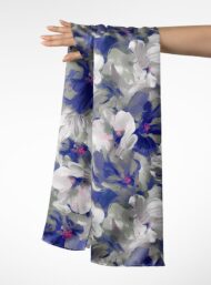 Petal flower style with white,blue colors - Image 3