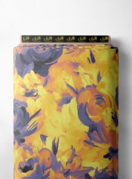 Bloom flower style with yellow,purple colors