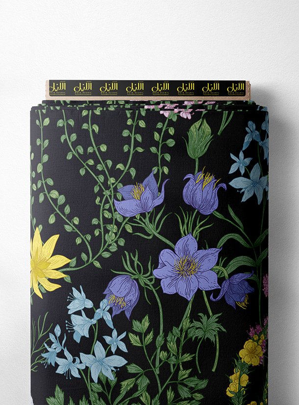 LAI02-0891_1-1.jpg Leaf flower style with yellow,blue colors - Image 1