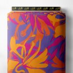 Bloom flower style with orange,pink colors