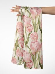 Tulip flower style with pink,green colors - Image 3