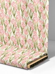 Tulip flower style with pink,green colors - Image 4