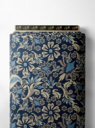 Leaf flower style with blue, brown colors