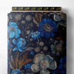 Petal flower style with blue,grey colors