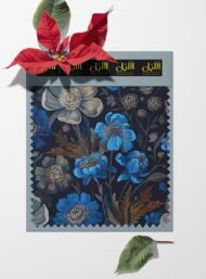 Petal flower style with blue,grey colors - Image 6