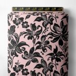 Petal flower style with black, pink colors