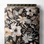 Petal flower style with black,white colors