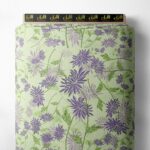 Petal flower style with purple,green colors