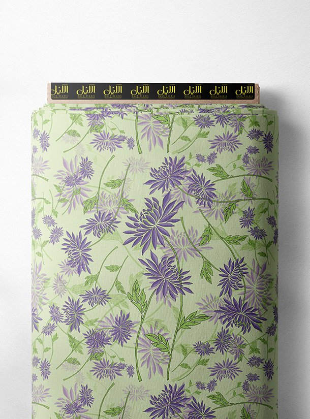 LAI02-0904_1-1.jpg Petal flower style with purple,green colors - Image 1