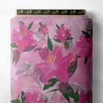 Petal flower style with pink, green colors