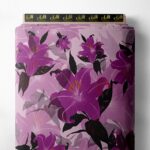 Bloom flower style with purple,black colors