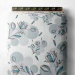 Petal flower style with grey,green colors