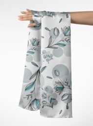 Petal flower style with grey,green colors - Image 3