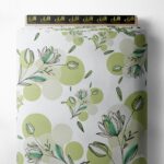 Bloom flower style with green,white colors