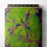 Leaf nature style with green,purple colors