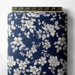 Petal flower style with white, blue colors