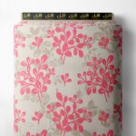 Leaf flower style with pink,grey colors