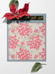 Leaf flower style with pink,grey colors - Image 6