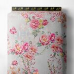 Bloom flower style with pink,green colors