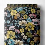 Bloom flower style with yellow,blue colors