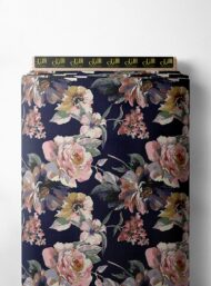 Bloom flower style with pink,green colors