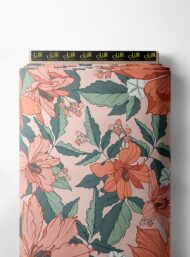 Petal flower style with pink,green colors