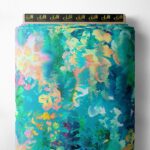 Leaf flower style with green,blue colors