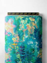 Leaf flower style with green,blue colors