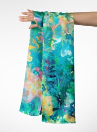 Leaf flower style with green,blue colors - Image 3