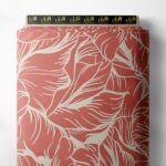 Leaf flower style with red,white colors