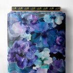 Bloom flower style with blue,purple colors