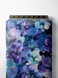 Bloom flower style with blue,purple colors