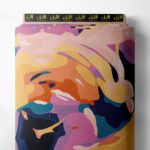 Bloom abstract style with pink,blue colors