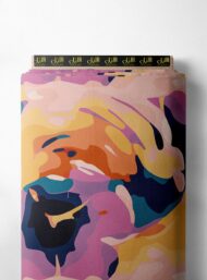 Bloom abstract style with pink,blue colors