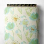 Bloom flower style with blue,green colors