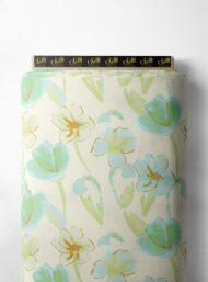 Bloom flower style with blue,green colors