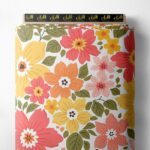 Petal flower style with pink,yellow colors