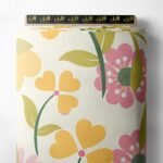 Petal flower style with pink,yellow colors