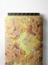 Bloom flower style with yellow,brown colors