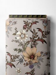 Bloom flower style with brown,green colors