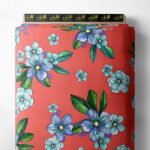 Bloom flower style with blue,green colors