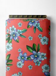 Bloom flower style with blue,green colors