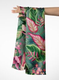Leaf flower style with green,pink colors - Image 3