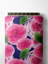 Bloom flower style with pink,green colors