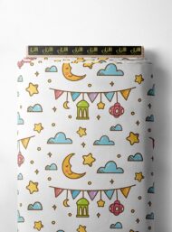 Moon mixed style with yellow,blue colors