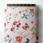 Bloom flower style with red,green colors