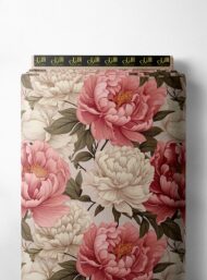 Bloom flower style with pink,white colors